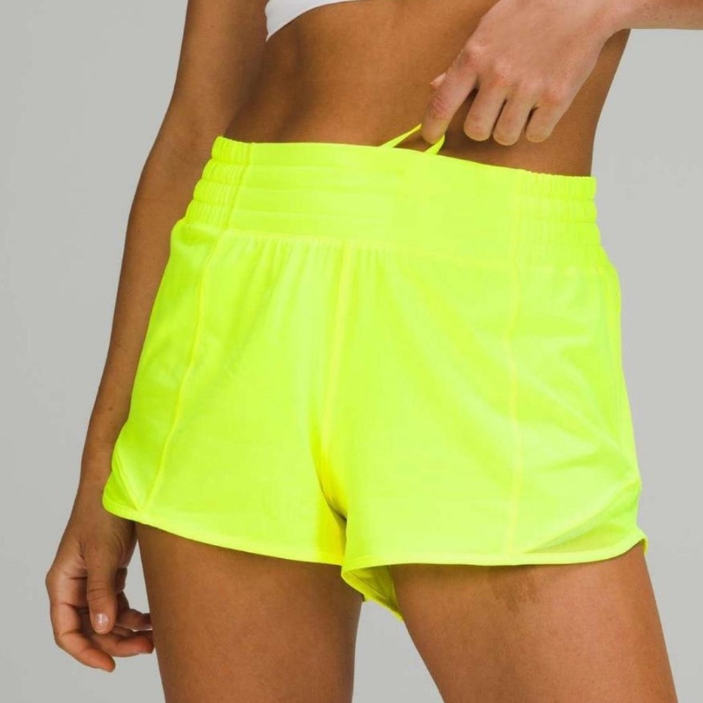 Lululemon Athletica Vibrant Yellow Athletic Shorts